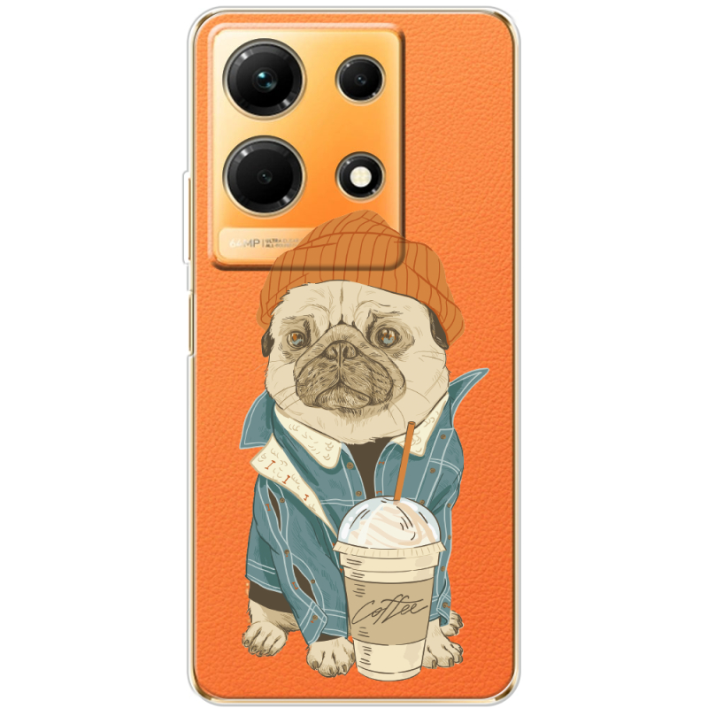 Прозрачный чехол BoxFace Infinix Note 30 4G Dog Coffeeman