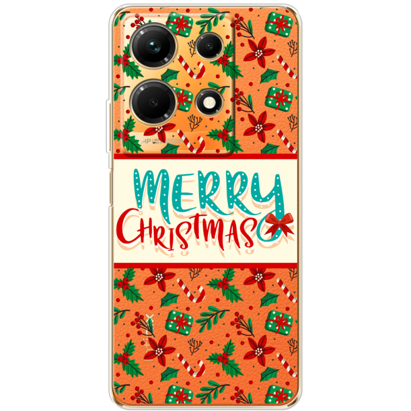 Прозрачный чехол BoxFace Infinix Note 30 4G Vintage Christmas Pattern