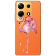 Прозрачный чехол BoxFace Infinix Note 30 4G Floral Flamingo