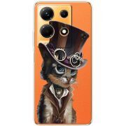 Прозрачный чехол BoxFace Infinix Note 30 4G Steampunk Cat