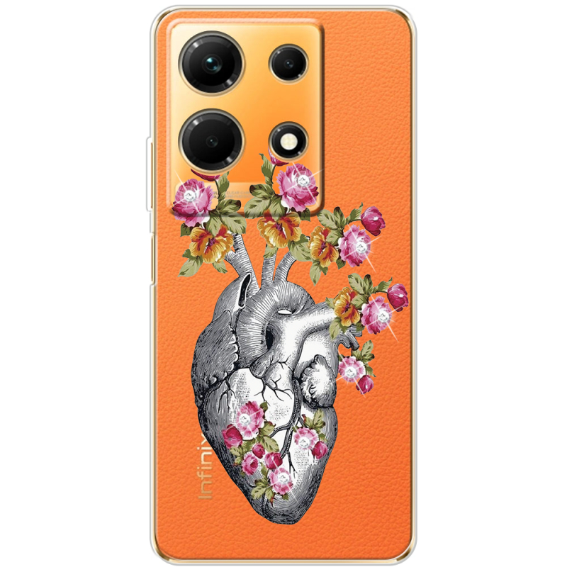 Чехол со стразами Infinix Note 30  4G Heart