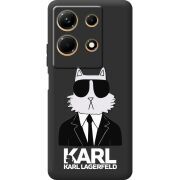 Черный чехол BoxFace Infinix Note 30 4G Cat in Black