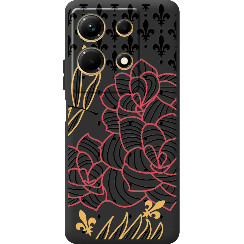 Черный чехол BoxFace Infinix Note 30 4G FranceFlowers
