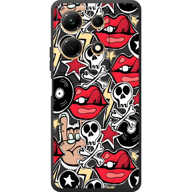 Черный чехол BoxFace Infinix Note 30 4G Rock Graffiti