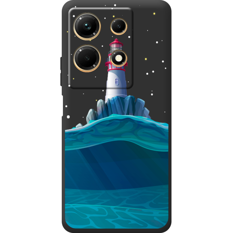 Черный чехол BoxFace Infinix Note 30 4G Lighthouse