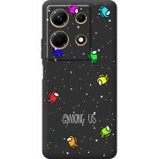 Черный чехол BoxFace Infinix Note 30 4G Among Us Invisible