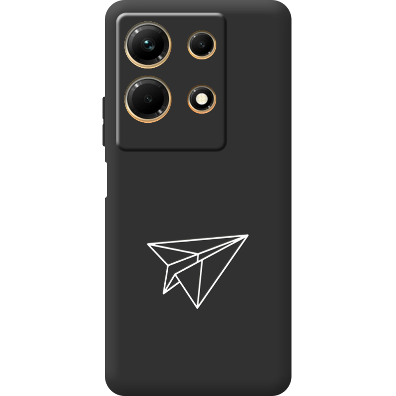 Черный чехол BoxFace Infinix Note 30 4G Paper Plane