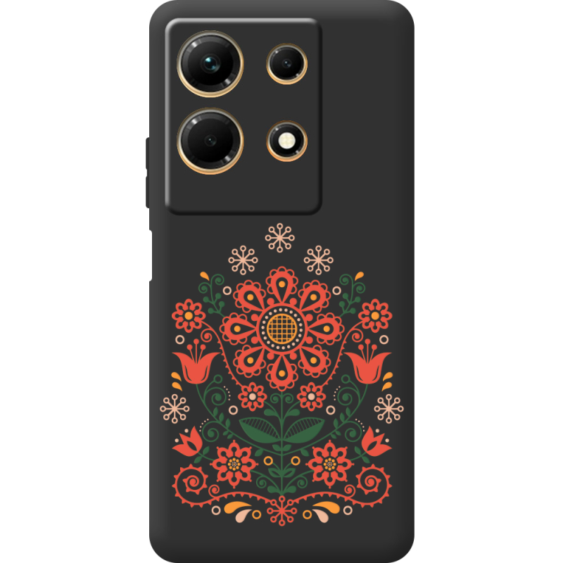 Черный чехол BoxFace Infinix Note 30 4G Ukrainian Ornament