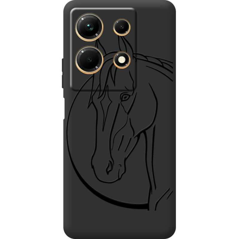 Черный чехол BoxFace Infinix Note 30 4G Horse