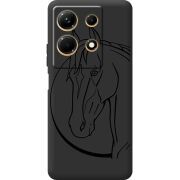 Черный чехол BoxFace Infinix Note 30 4G Horse