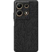 Черный чехол BoxFace Infinix Note 30 4G Leaves