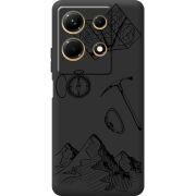 Черный чехол BoxFace Infinix Note 30 4G Mountains