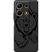 Черный чехол BoxFace Infinix Note 30 4G Grizzly Bear