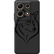 Черный чехол BoxFace Infinix Note 30 4G Wolf