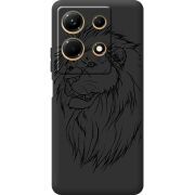 Черный чехол BoxFace Infinix Note 30 4G Lion