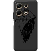 Черный чехол BoxFace Infinix Note 30 4G Wolf and Raven