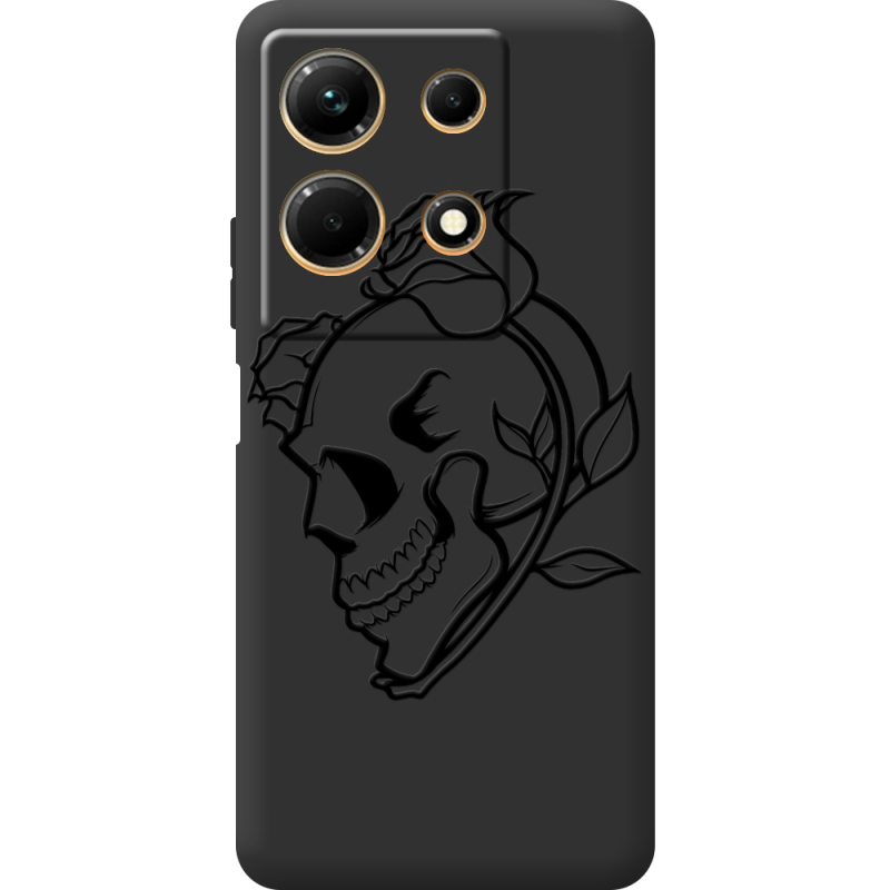 Черный чехол BoxFace Infinix Note 30 4G Skull and Roses