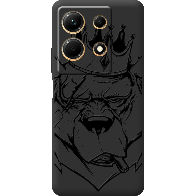 Черный чехол BoxFace Infinix Note 30 4G Bear King