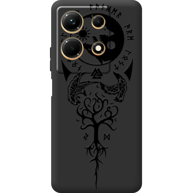 Черный чехол BoxFace Infinix Note 30 4G Hugin and Munin