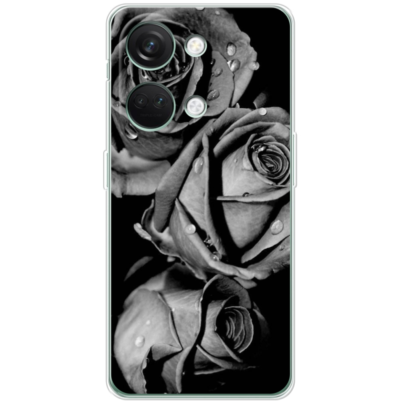 Чехол BoxFace OnePlus Nord 3 5G Black and White Roses