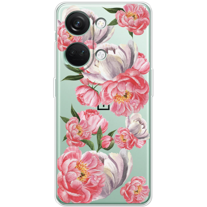 Прозрачный чехол BoxFace OnePlus Nord 3 5G Peony Watercolor Style