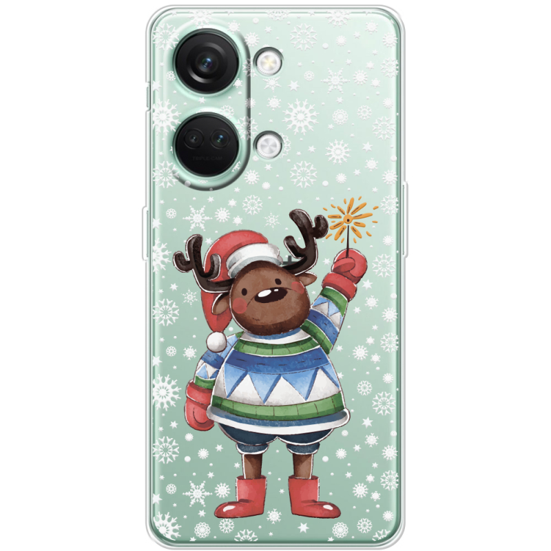 Прозрачный чехол BoxFace OnePlus Nord 3 5G Christmas Deer with Snow