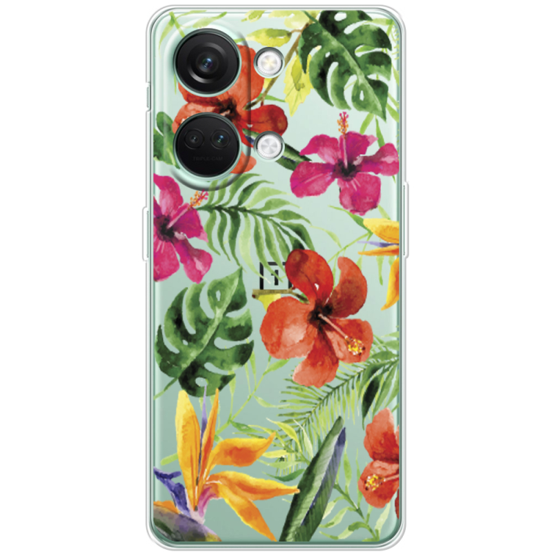 Прозрачный чехол BoxFace OnePlus Nord 3 5G Tropical Flowers