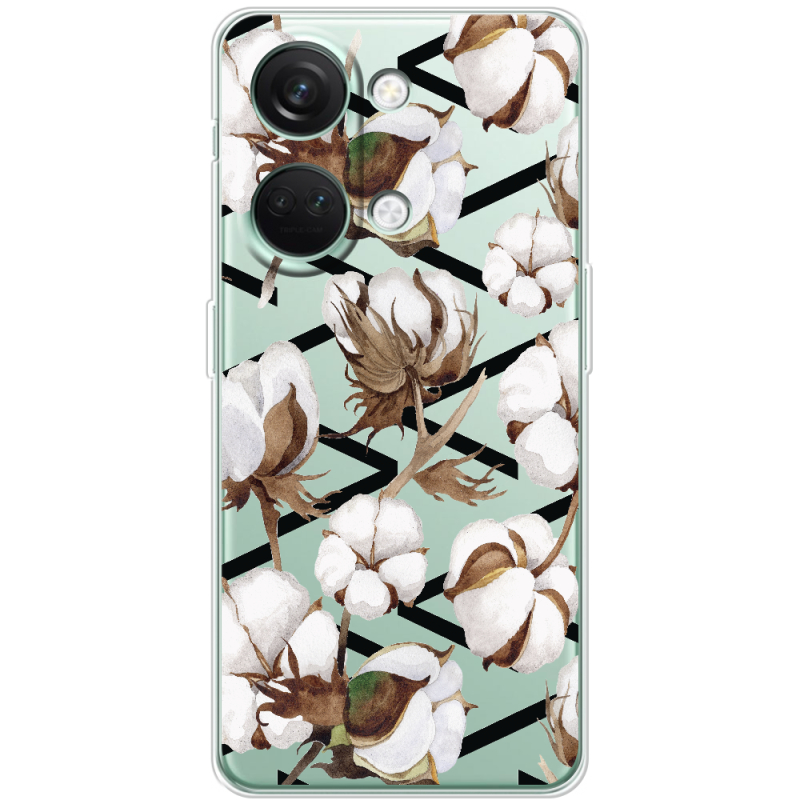 Прозрачный чехол BoxFace OnePlus Nord 3 5G Cotton flowers