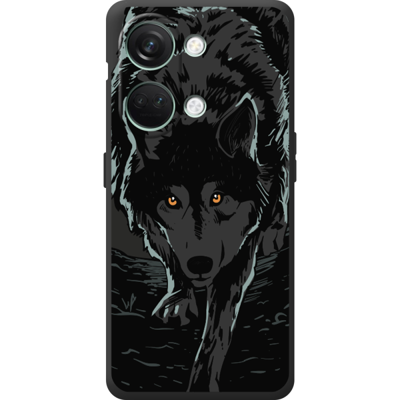 Черный чехол BoxFace OnePlus Nord 3 5G Wolf