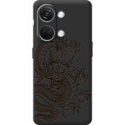 Черный чехол BoxFace OnePlus Nord 3 5G Chinese Dragon