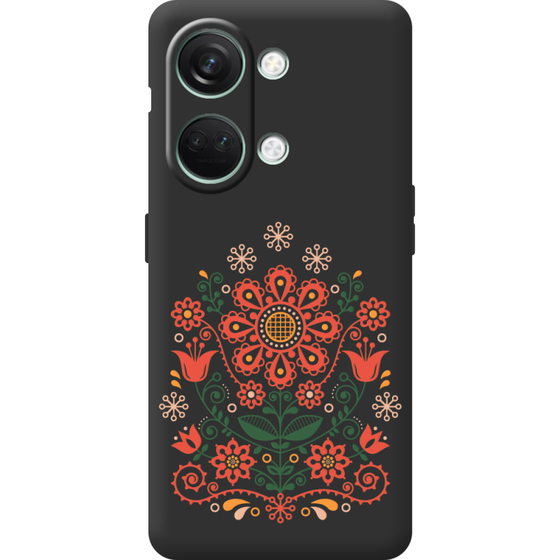 Черный чехол BoxFace OnePlus Nord 3 5G Ukrainian Ornament