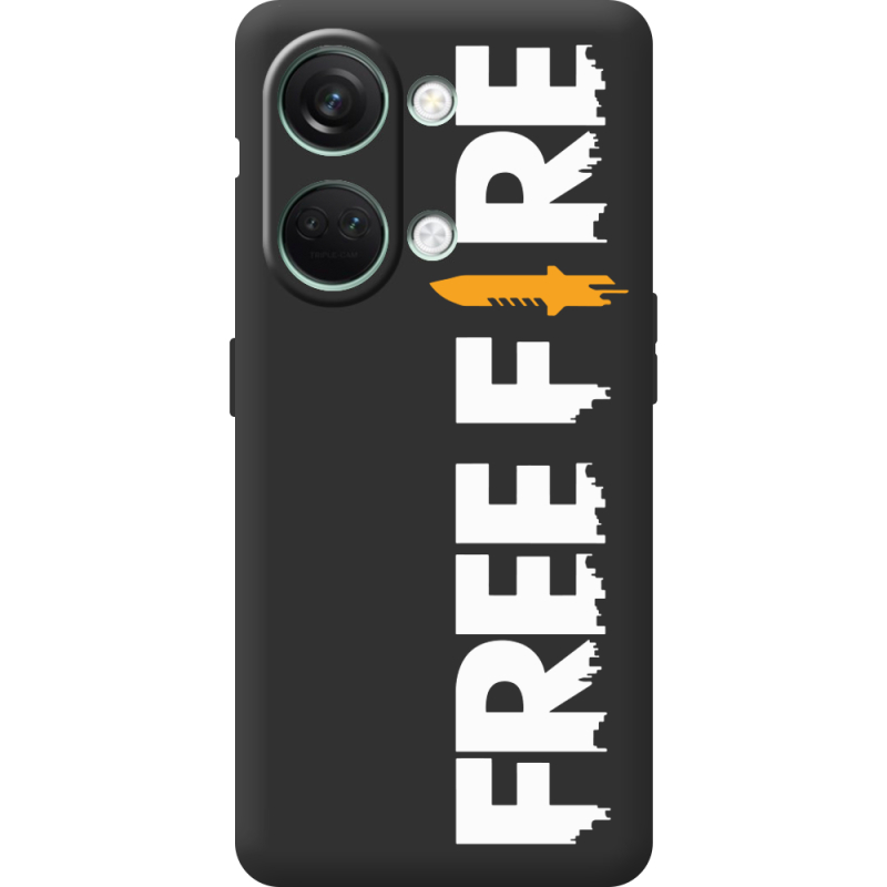 Черный чехол BoxFace OnePlus Nord 3 5G Free Fire White Logo