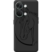 Черный чехол BoxFace OnePlus Nord 3 5G Horse