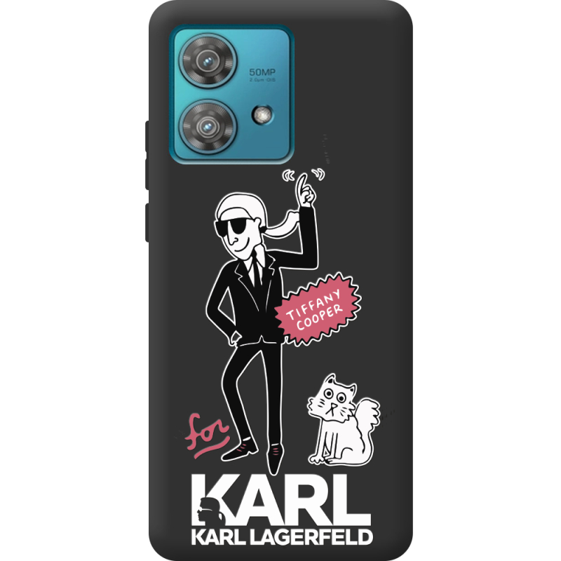 Черный чехол BoxFace Motorola Edge 40 Neo For Karl