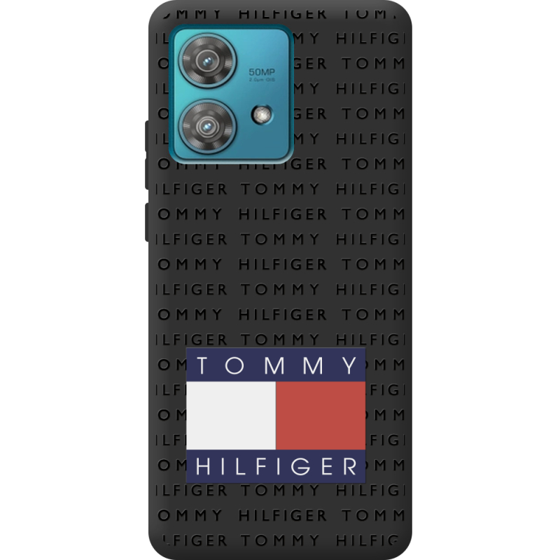 Черный чехол BoxFace Motorola Edge 40 Neo Tommy Print