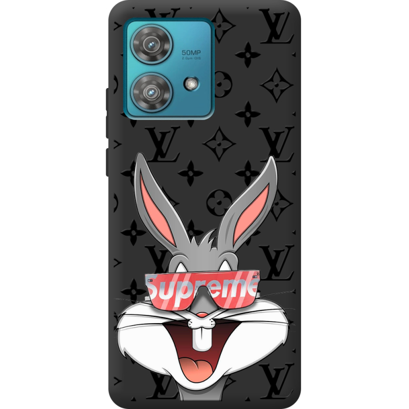 Черный чехол BoxFace Motorola Edge 40 Neo looney bunny