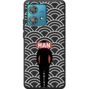 Черный чехол BoxFace Motorola Edge 40 Neo Man Pattern