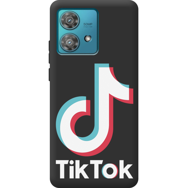 Черный чехол BoxFace Motorola Edge 40 Neo Tik Tok