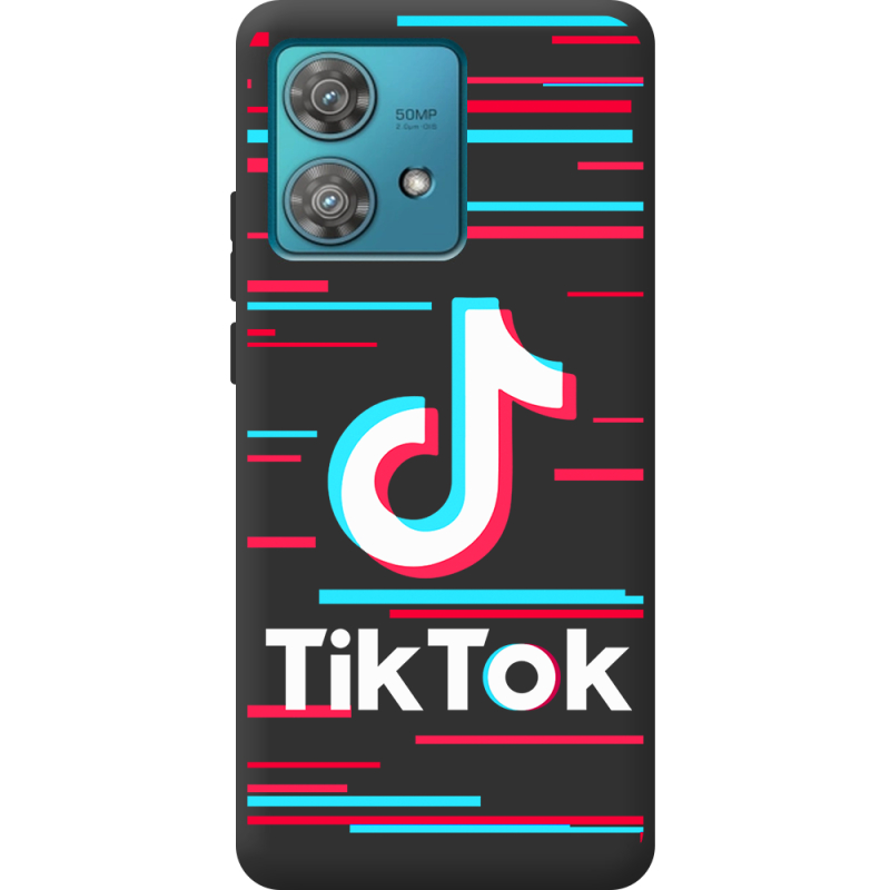 Черный чехол BoxFace Motorola Edge 40 Neo Tik Tok