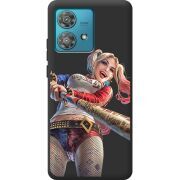 Черный чехол BoxFace Motorola Edge 40 Neo Happy Harley Quinn