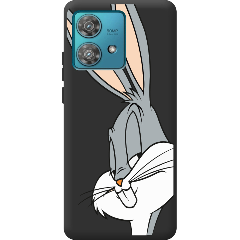 Черный чехол BoxFace Motorola Edge 40 Neo Lucky Rabbit