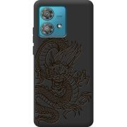 Черный чехол BoxFace Motorola Edge 40 Neo Chinese Dragon