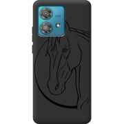 Черный чехол BoxFace Motorola Edge 40 Neo Horse