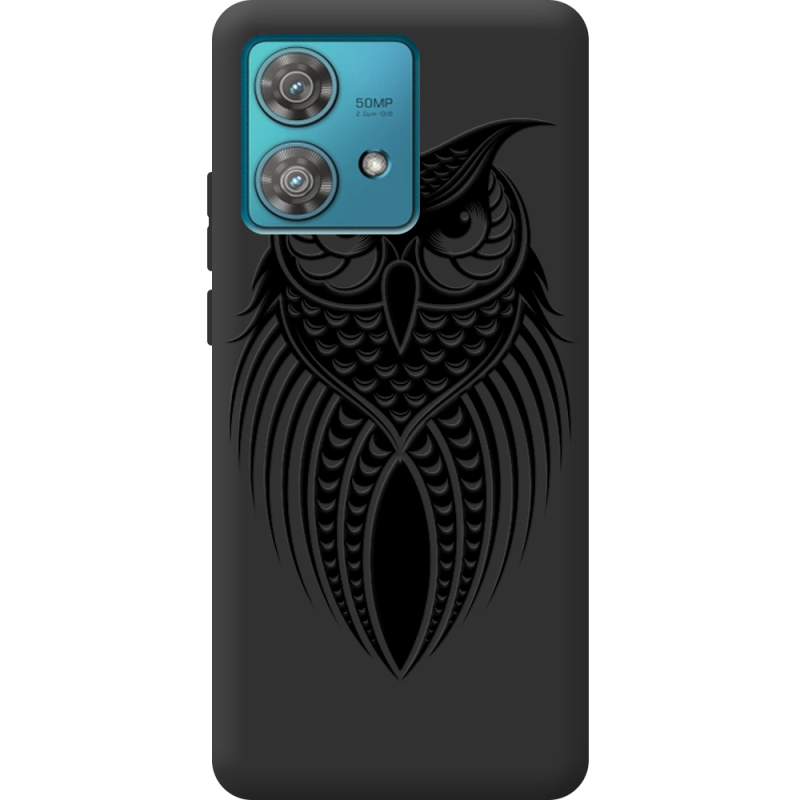 Черный чехол BoxFace Motorola Edge 40 Neo Owl