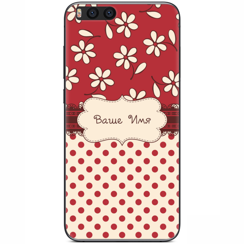 Чехол Uprint Xiaomi Mi Note 3 Именной Polka Dots
