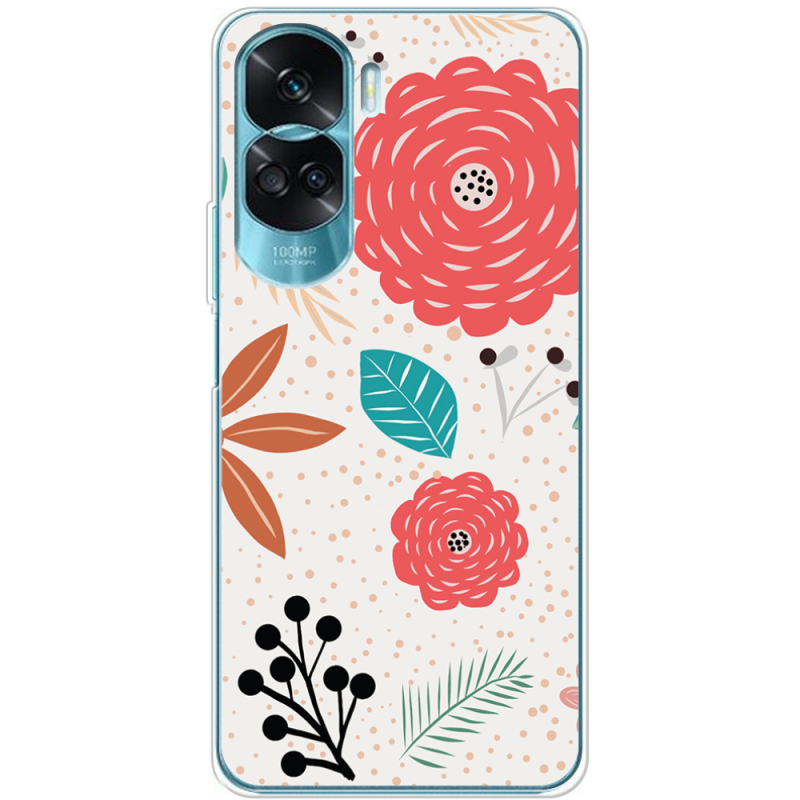 Чехол BoxFace Huawei Honor 90 Lite Line Flowers