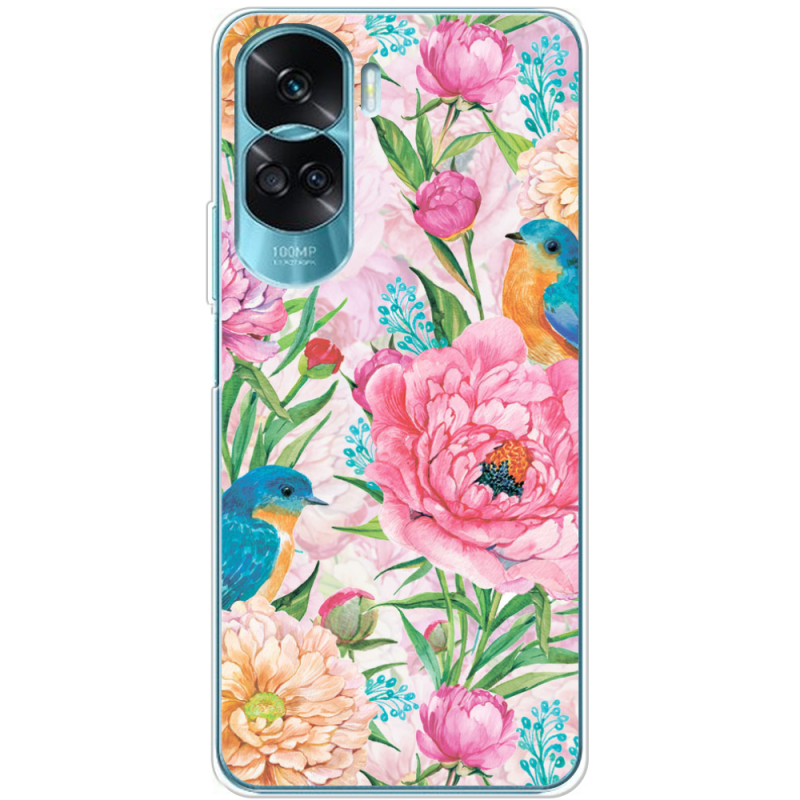 Чехол BoxFace Huawei Honor 90 Lite Birds in Flowers