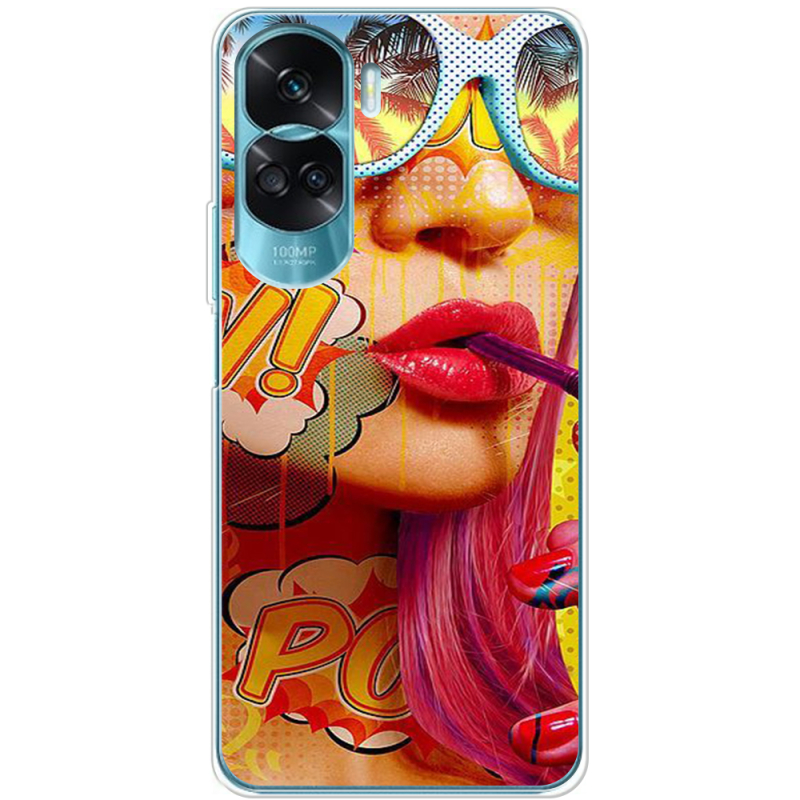 Чехол BoxFace Huawei Honor 90 Lite Yellow Girl Pop Art