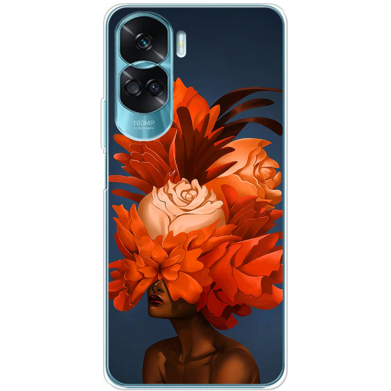 Чехол BoxFace Huawei Honor 90 Lite Exquisite Orange Flowers