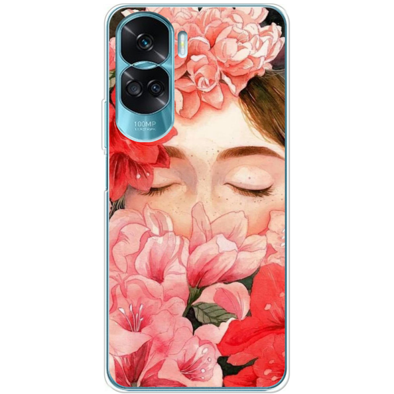 Чехол BoxFace Huawei Honor 90 Lite Girl in Flowers